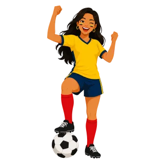 Ecuador Supporter Woman Stickdatei