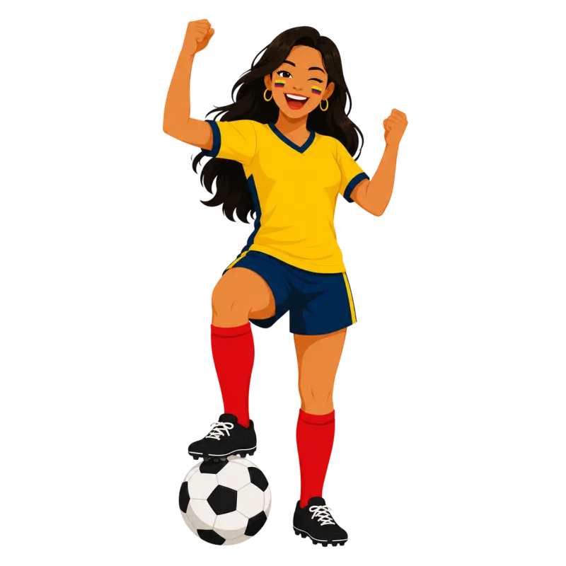 Ecuador Supporter Woman Stickdatei – Sport