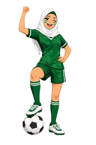 Ai generated Saudi arabia Fan Stickdatei