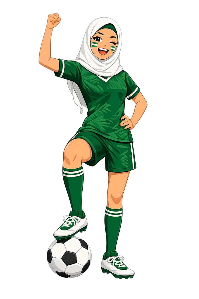 Ai generated Saudi arabia Fan Stickdatei – Sport