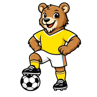 Mascot Football Bear Stickdatei – Sport