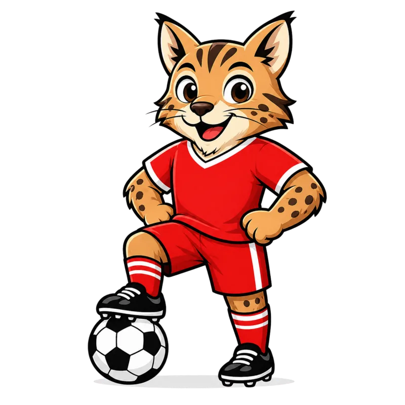 Cat Mascot Football Stickdatei – Sport