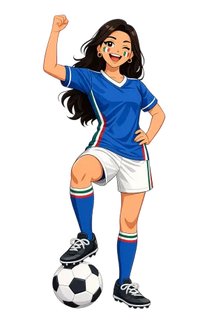 Ai generated Italy Football Stickdatei
