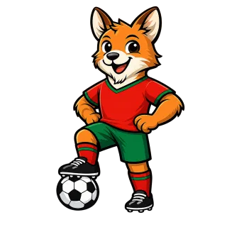Portuguese mascot Fox Sports mascot Stickdatei