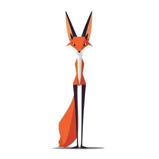 Fox Geometric fox Minimalist fox Stickdatei – Tiere
