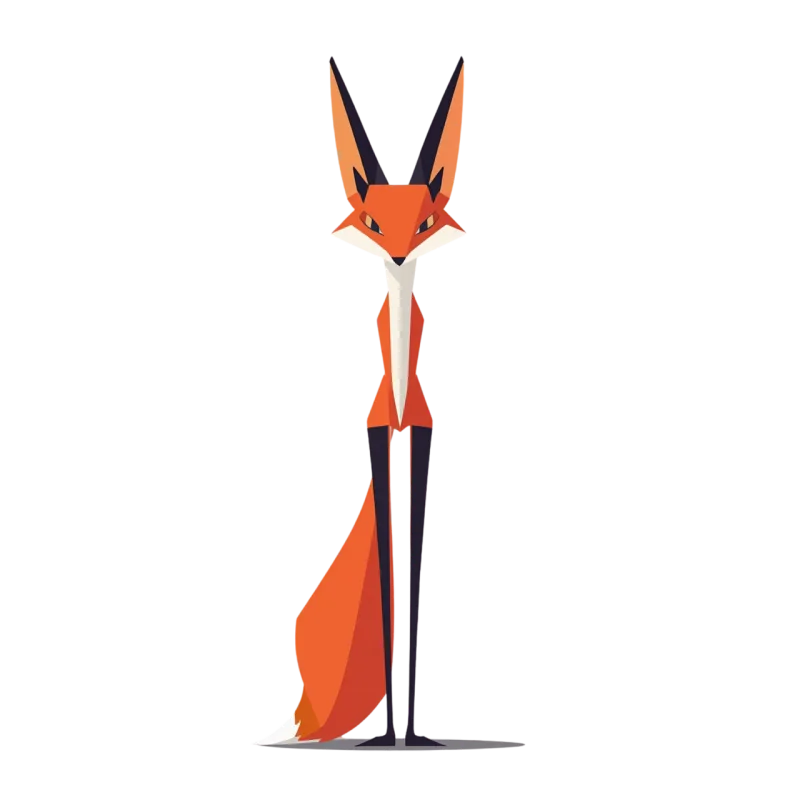 Fox Geometric fox Minimalist fox Stickdatei – Tiere