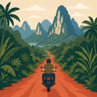 Motorcycle Travel Adventure Stickdatei