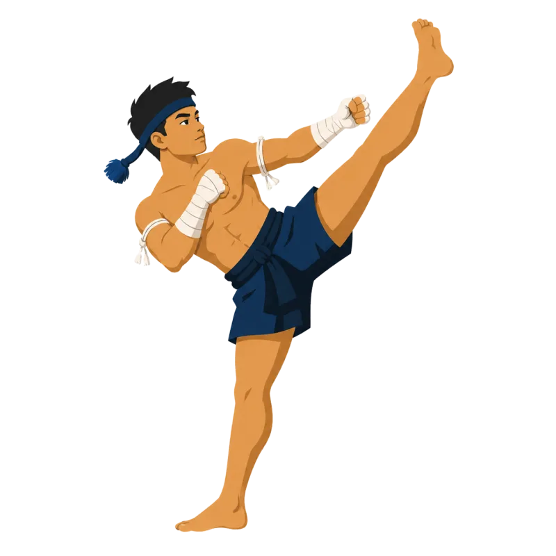 Martial arts Fighter High kick Stickdatei – Sport