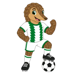 Mascot Pangolin Football Stickdatei