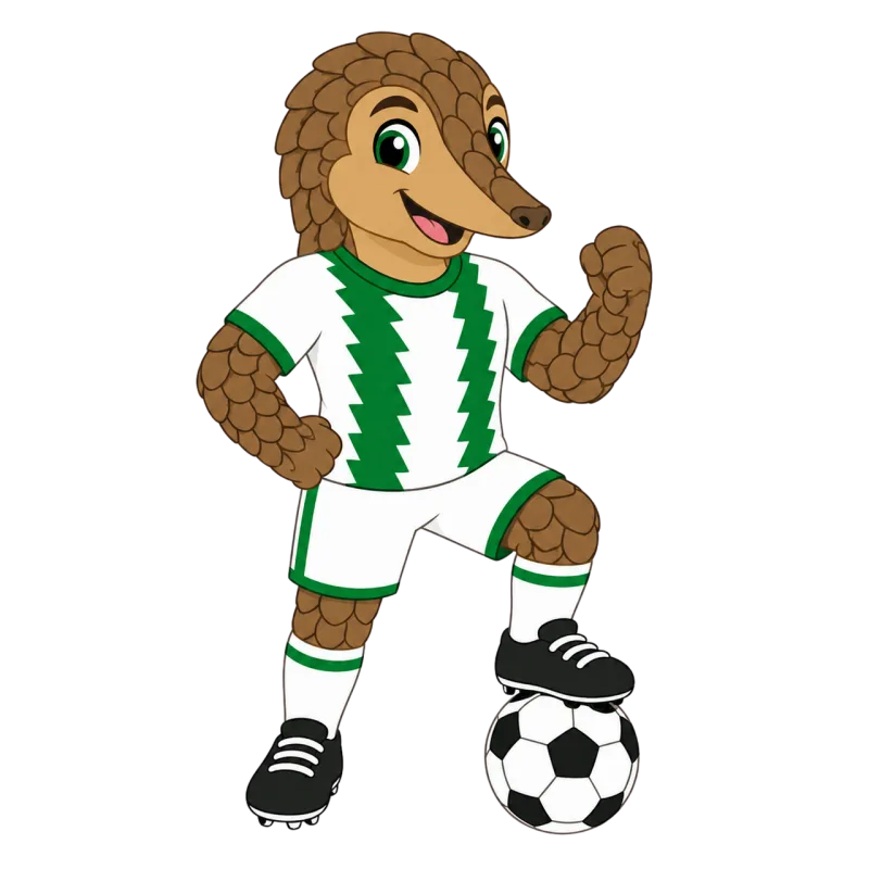 Mascot Pangolin Football Stickdatei – Sport
