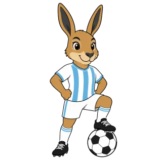 Mara Football mascot Argentinian Stickdatei