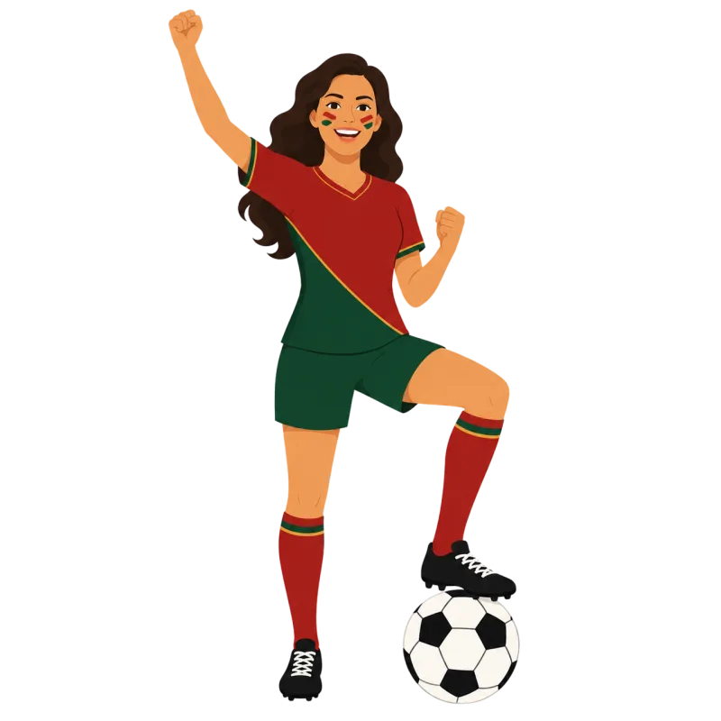 Portugal Football Fan Stickdatei – Sport