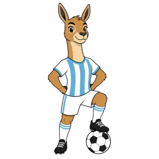 Llama Mascot Football Stickdatei