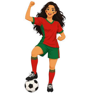 Morocco Fan Football Stickdatei
