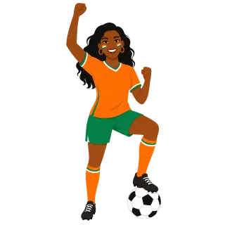 Ivory coast Football Supporter Stickdatei