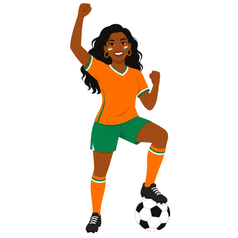 Ivory coast Football Supporter Stickdatei – Sport