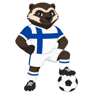 Mascot Finland Football Stickdatei