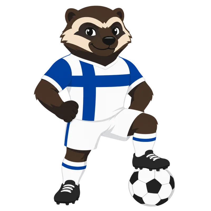 Mascot Finland Football Stickdatei – Sport