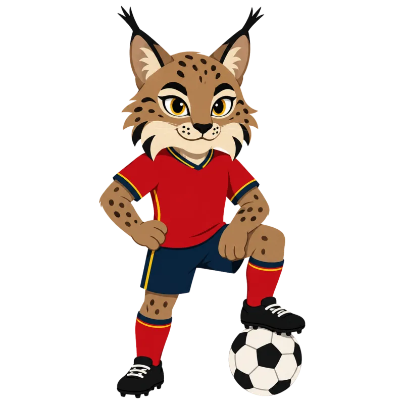 Spanish mascot Football mascot Iberian lynx Stickdatei – Sport