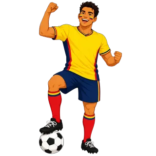 Football Fan Colombian Stickdatei