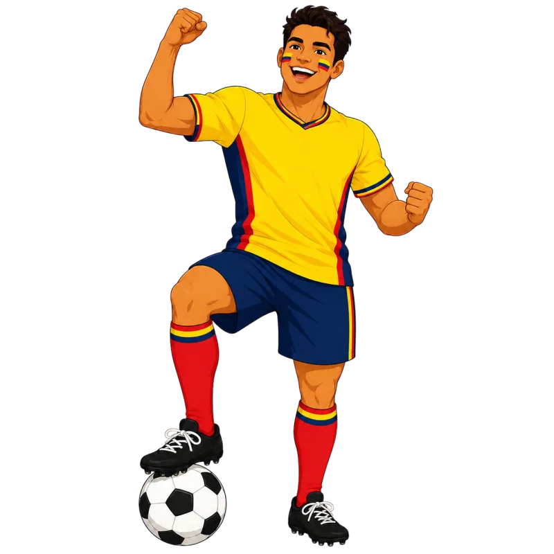Football Fan Colombian Stickdatei – Sport