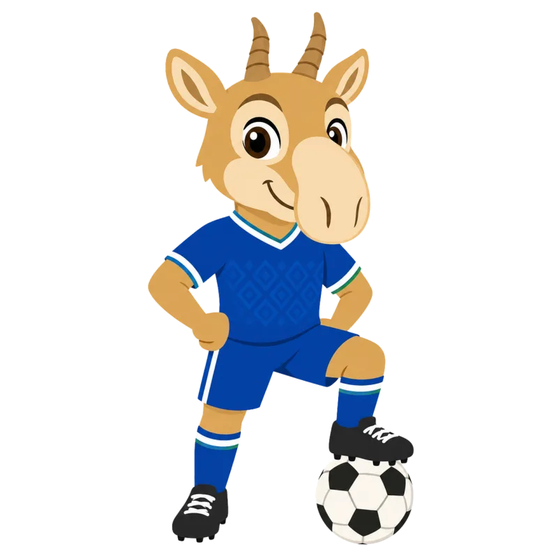 Mascot Football mascot Saiga Stickdatei – Sport