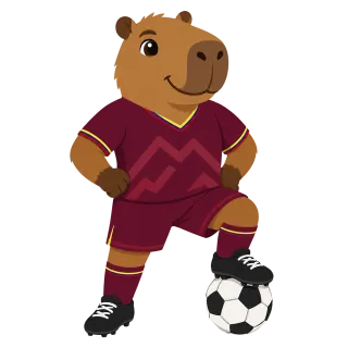 Capybara Mascot Football Stickdatei