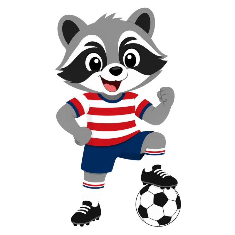 Raccoon Mascot Football Stickdatei – Sport