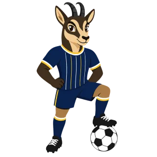 Chamois Mascot Football Stickdatei