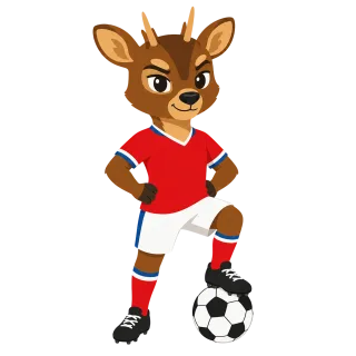 Pudu Mascot Football Stickdatei
