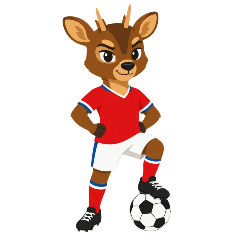 Pudu Mascot Football Stickdatei – Sport