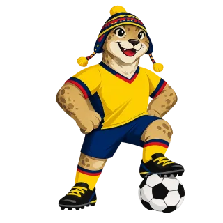 Ecuador Puma mascot Football mascot Stickdatei