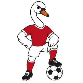 Cartoon Swan Mascot Stickdatei