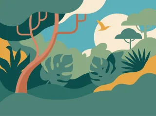 Jungle Forest Nature Stickdatei