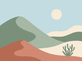 Desert Landscape Mountain Stickdatei