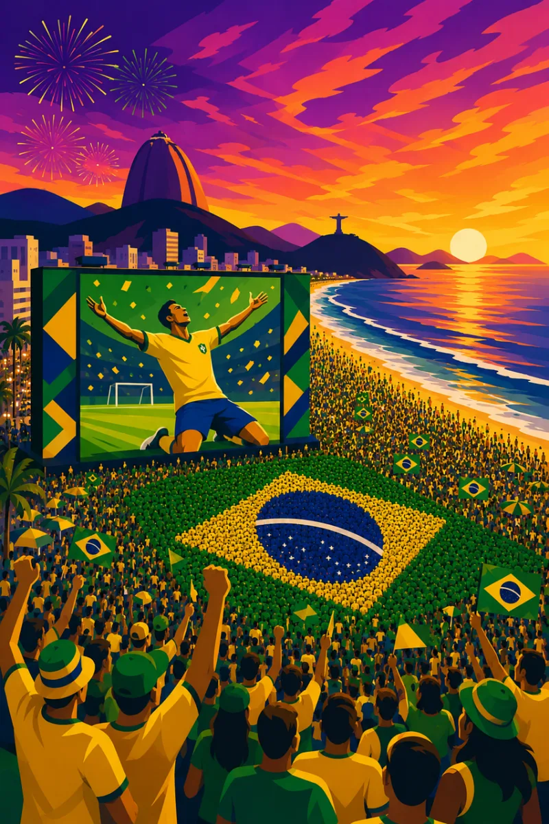 Ai generated Brazil World cup Stickdatei – Sport