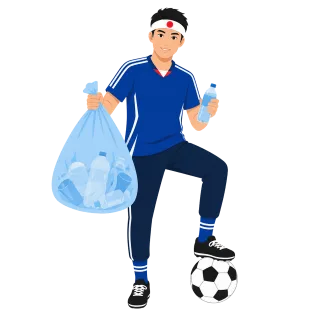 Japan Football Fan Stickdatei