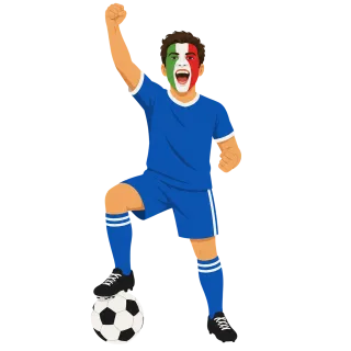 Italy Football Football fan Stickdatei