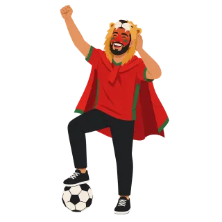Morocco Football Cheering Stickdatei