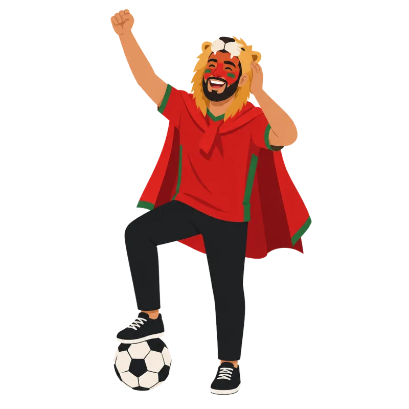 Morocco Football Cheering Stickdatei – Sport