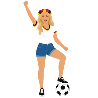 Fan Woman Soccer Stickdatei