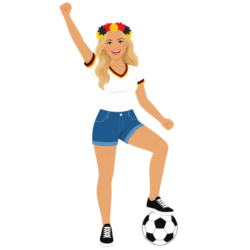 Fan Woman Soccer Stickdatei – Sport