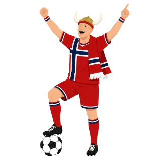 Norway Norwegian supporter Supporter Stickdatei