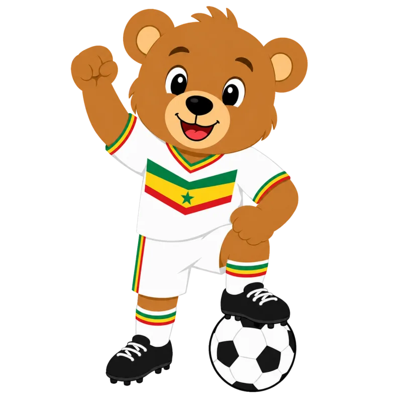Teddy bear Mascot Football player Stickdatei – Kinder