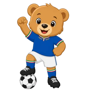 Mascot Football Italy Stickdatei