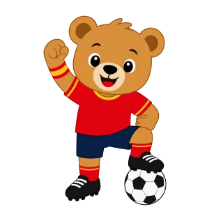 Football Mascot Bear Stickdatei