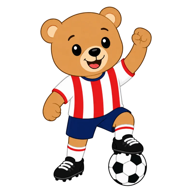 Mascot Football Bear Stickdatei – Sport
