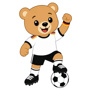 Football Mascot Bear Stickdatei