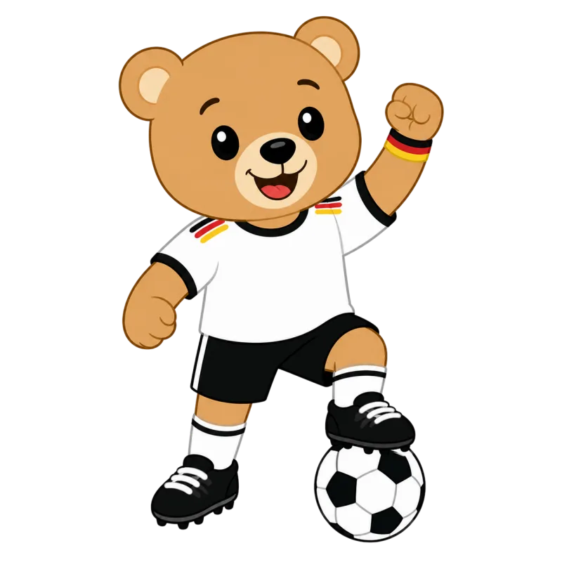 Football Mascot Bear Stickdatei – Kinder