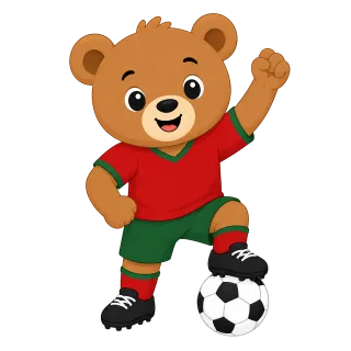 Football Mascot Morocco Stickdatei – Kinder